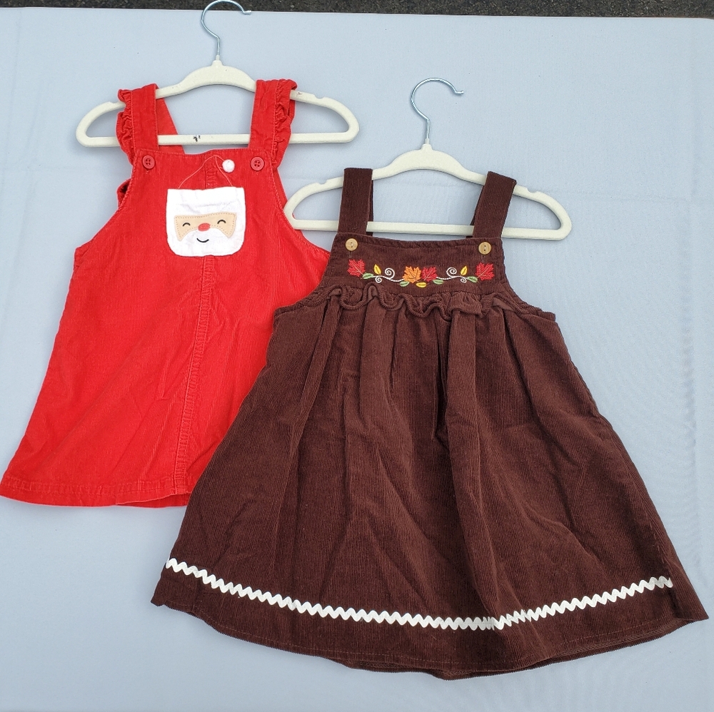 2 Baby Girl Holiday Jumpers